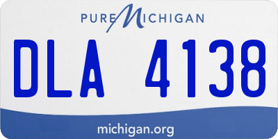 MI license plate DLA4138
