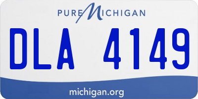 MI license plate DLA4149