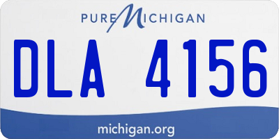 MI license plate DLA4156
