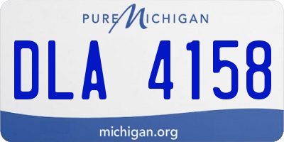MI license plate DLA4158