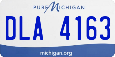 MI license plate DLA4163