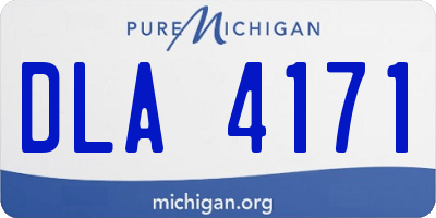 MI license plate DLA4171