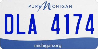 MI license plate DLA4174