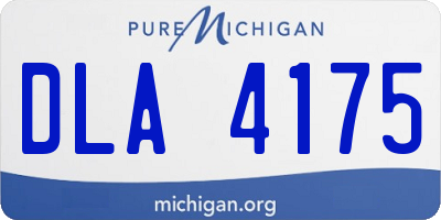 MI license plate DLA4175