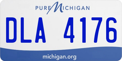 MI license plate DLA4176