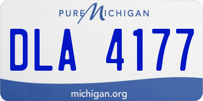 MI license plate DLA4177