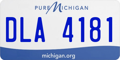 MI license plate DLA4181
