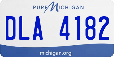 MI license plate DLA4182