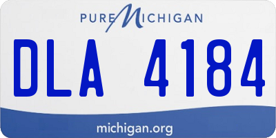 MI license plate DLA4184