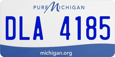 MI license plate DLA4185