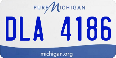 MI license plate DLA4186