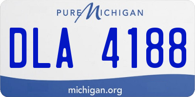 MI license plate DLA4188