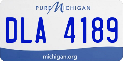MI license plate DLA4189