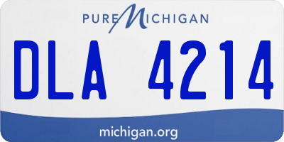 MI license plate DLA4214
