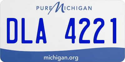 MI license plate DLA4221