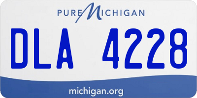 MI license plate DLA4228