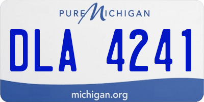 MI license plate DLA4241