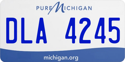 MI license plate DLA4245