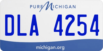 MI license plate DLA4254