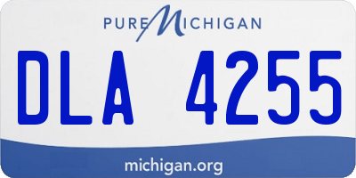 MI license plate DLA4255