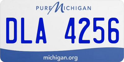 MI license plate DLA4256