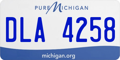 MI license plate DLA4258