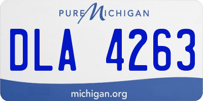 MI license plate DLA4263