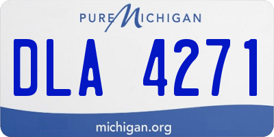 MI license plate DLA4271