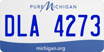 MI license plate DLA4273
