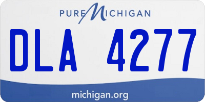 MI license plate DLA4277