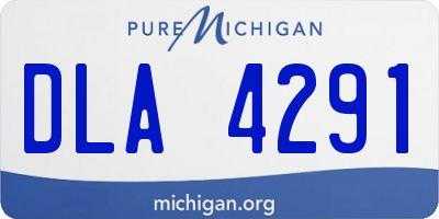 MI license plate DLA4291