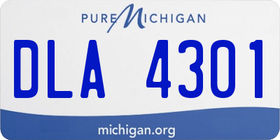 MI license plate DLA4301