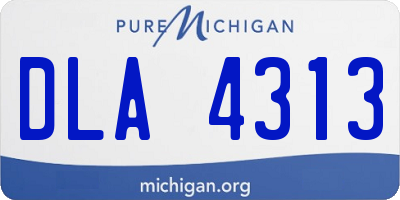 MI license plate DLA4313