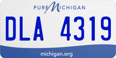 MI license plate DLA4319