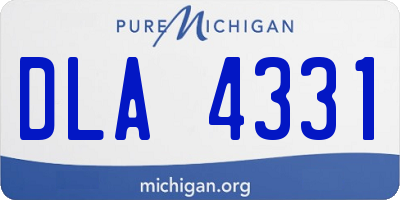 MI license plate DLA4331