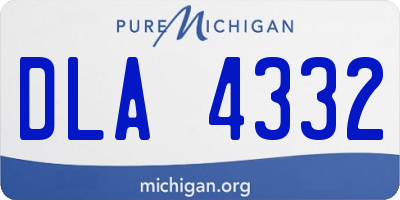 MI license plate DLA4332