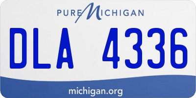 MI license plate DLA4336
