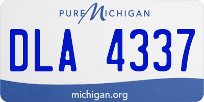 MI license plate DLA4337