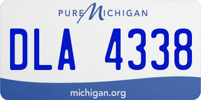 MI license plate DLA4338