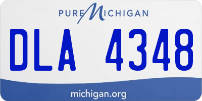 MI license plate DLA4348