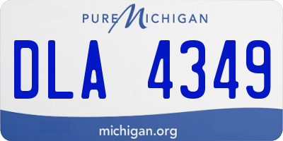 MI license plate DLA4349