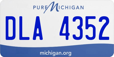 MI license plate DLA4352