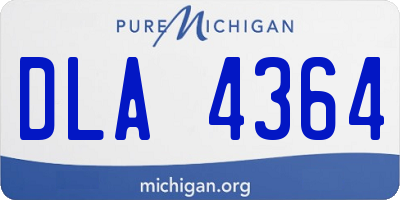 MI license plate DLA4364