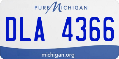 MI license plate DLA4366