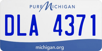 MI license plate DLA4371