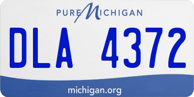 MI license plate DLA4372