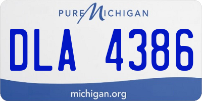 MI license plate DLA4386