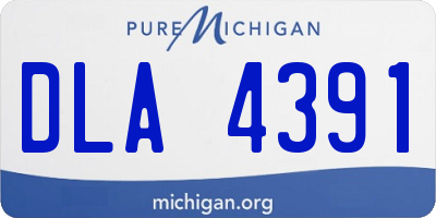 MI license plate DLA4391
