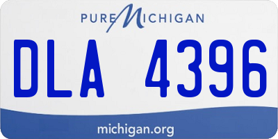MI license plate DLA4396