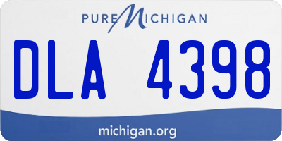 MI license plate DLA4398